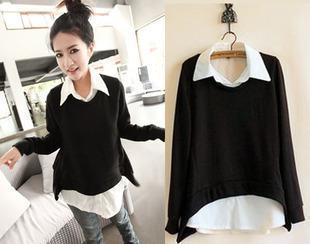 2014秋装新款 假两件套针织衫，演绎时尚女装新风尚